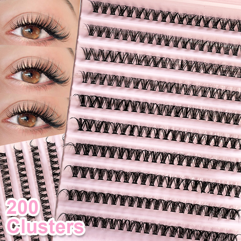 Eyelash Extension Natural - 개별 속눈썹 속눈썹 클러스터 8-16mm 200개