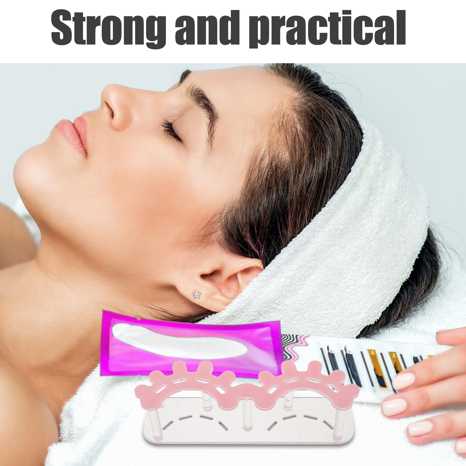 Eyelash Extension No 8 - 8슬롯 아크릴 속눈썹 핀셋 홀더 정리대