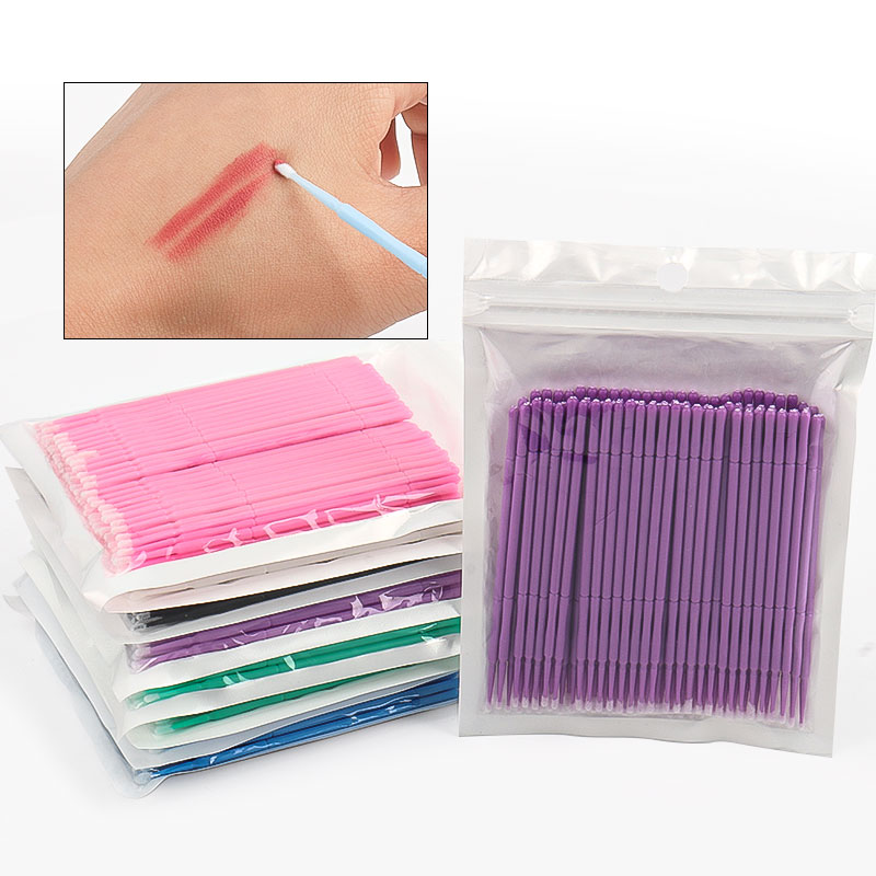 Eyelash Extension Repair - 100개/봉지 대나무 속눈썹 연장 클리닝 면봉