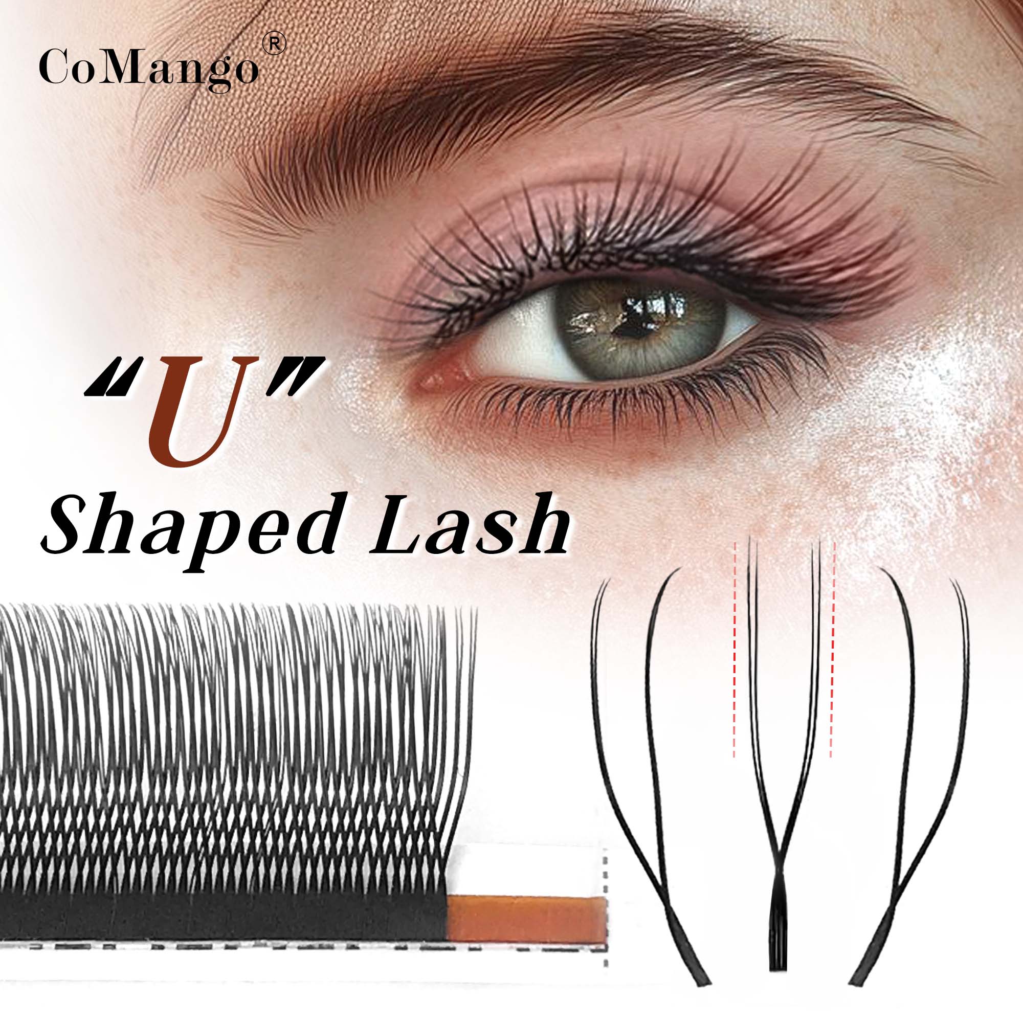 Eyelash Extension Supernatural - 천연 인조 속눈썹 U 속눈썹 모양