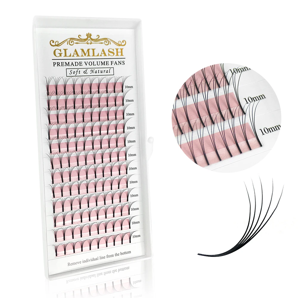 Eyelash Extension Korea Natural - GLAMLASH 2D-6D 미리 만들어진 볼륨 팬