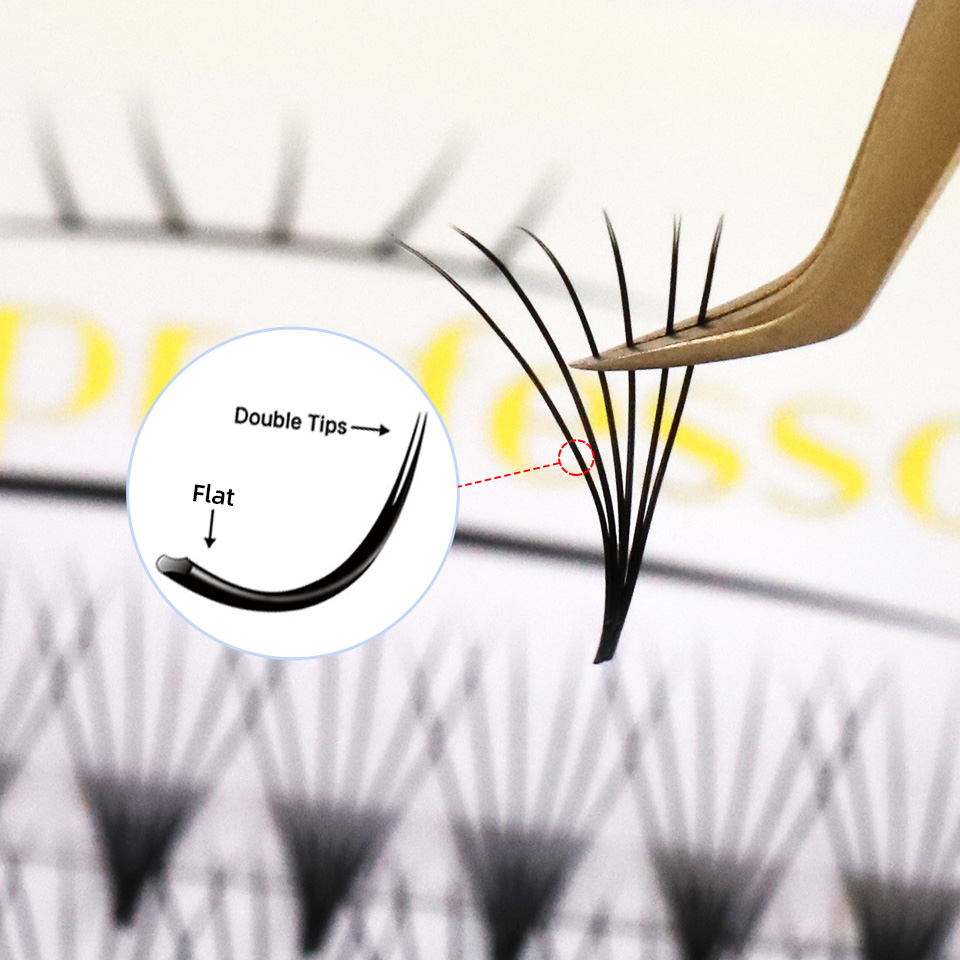 Eyelash Extension Supernatural - 플랫 프리메이드 팬 얇은 루트 속눈썹