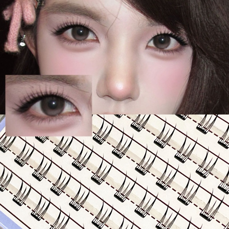 Eyelash Extension Natural - 믹시아오허 글루프리 얇은 속눈썹 4가지 스타일