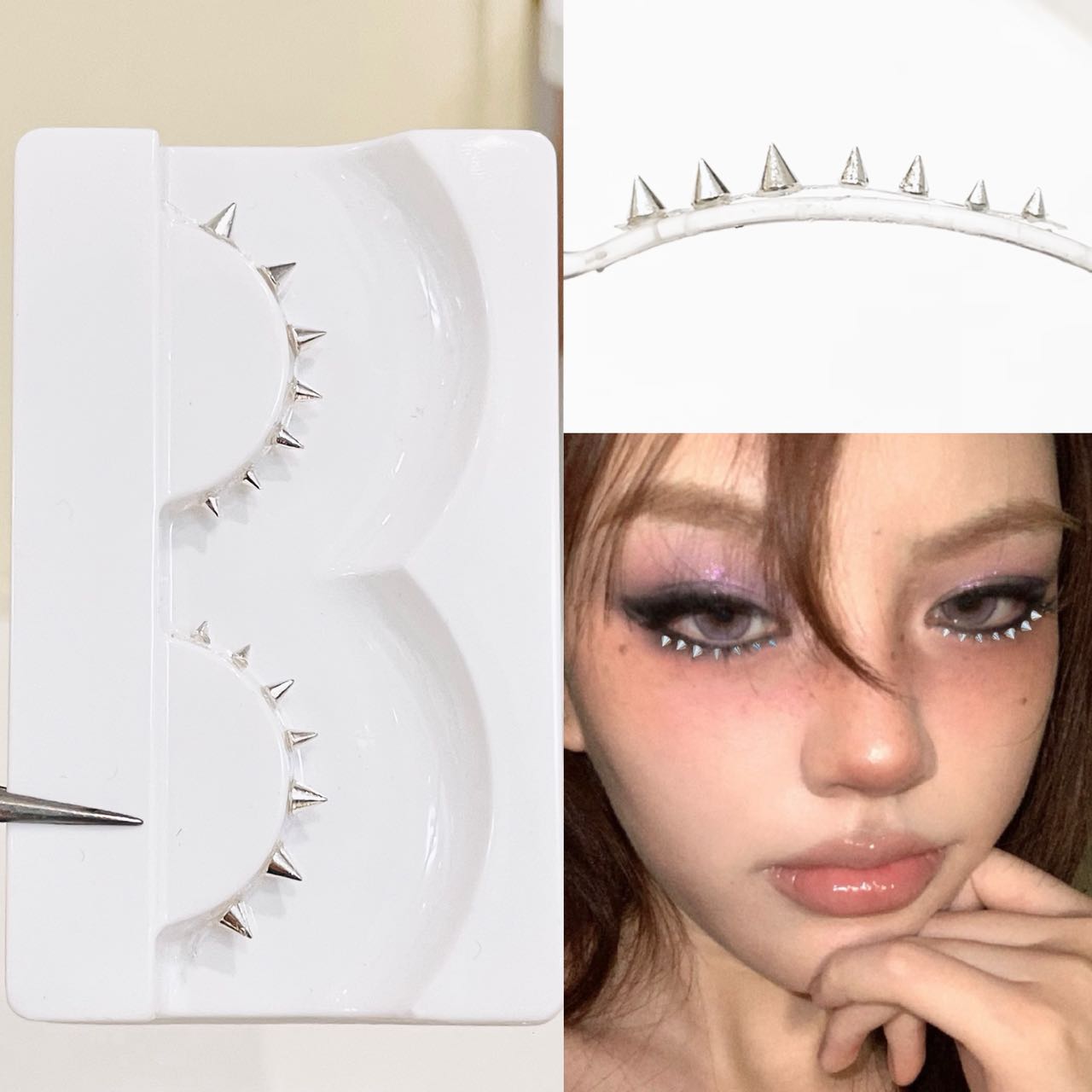 Eyelash Extension Natural - 두두티안 실버 리벳 풀 스트립 로워
