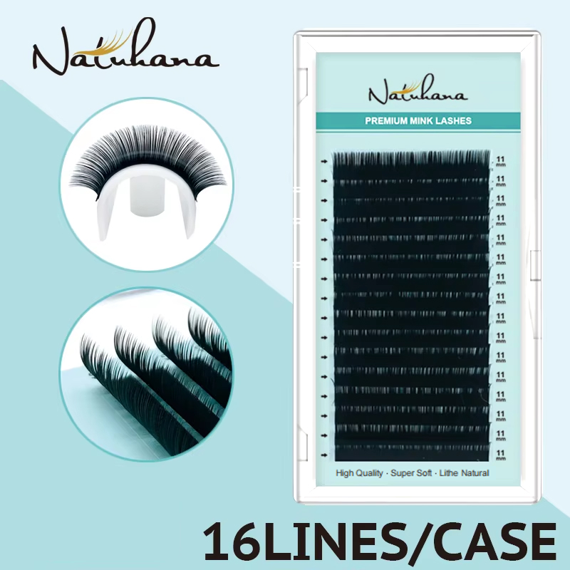 NATUHANA Korea PBT 16Rows B C  - Eyelash Extension Korea Natural 리뷰 및 가격