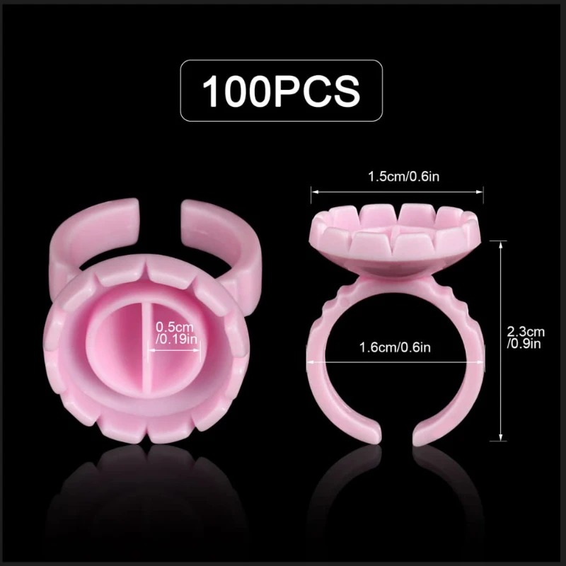 100 Pcs 일회용 속눈썹 접착제 링 컵 문신 안료  - Eyelash Extension Repair 리뷰 및 가격