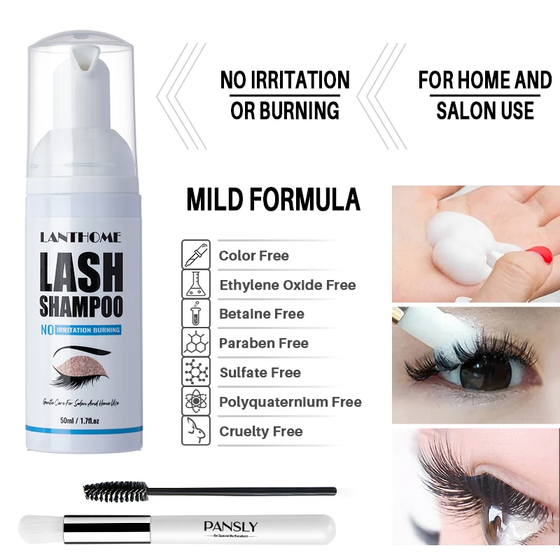 50ML 프로 속눈썹 연장 샴푸 폼 키트 딥 클리닝 눈 - Eyelash Extension Foam Cleanser 리뷰 및 가격