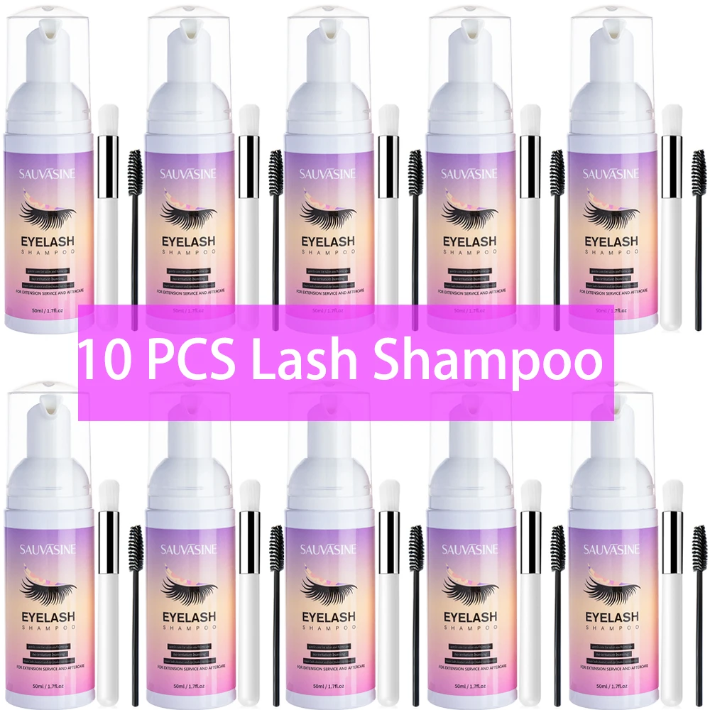 5/10PCS 50ML 속눈썹 연장 샴푸 폼 무스 키트 - Eyelash Extension Foam Cleanser 리뷰 및 가격