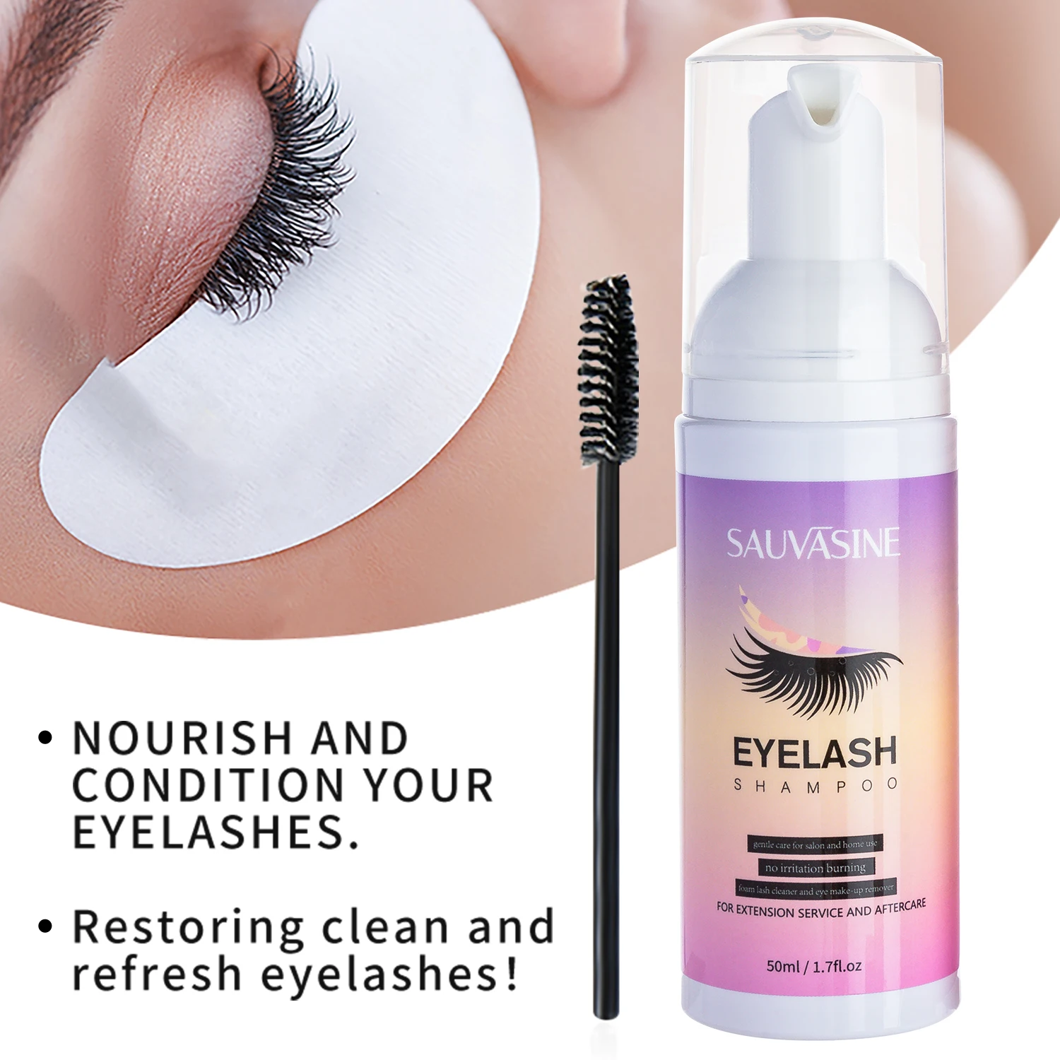 5/10PCS 50ML 속눈썹 연장 샴푸 폼 무스 키트 - Eyelash Extension Foam Cleanser 리뷰 및 가격