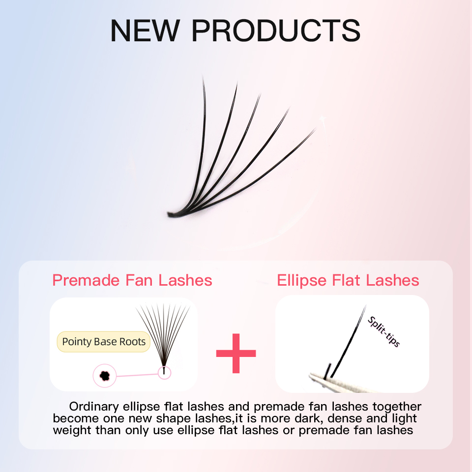 플랫 프리메이드 팬 얇은 루트 속눈썹 익스텐션 선풍기, - Eyelash Extension Supernatural 리뷰 및 가격