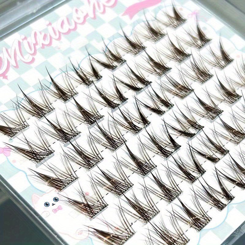 믹시아오허 라이트 브라운 글루 프리 클러스터 속눈썹 4 - Eyelash Extension Natural 리뷰 및 가격