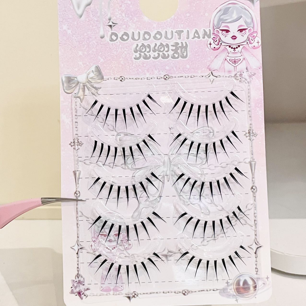 두두티안 웨트룩 스파이키 풀 스트립 만화풍 속눈썹 날카 - Eyelash Extension Natural 리뷰 및 가격