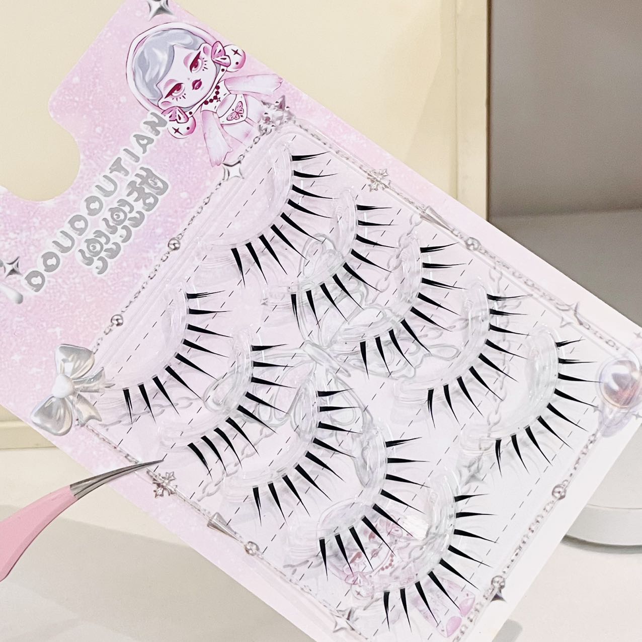 두두티안 웨트룩 스파이키 풀 스트립 만화풍 속눈썹 날카 - Eyelash Extension Natural 리뷰 및 가격