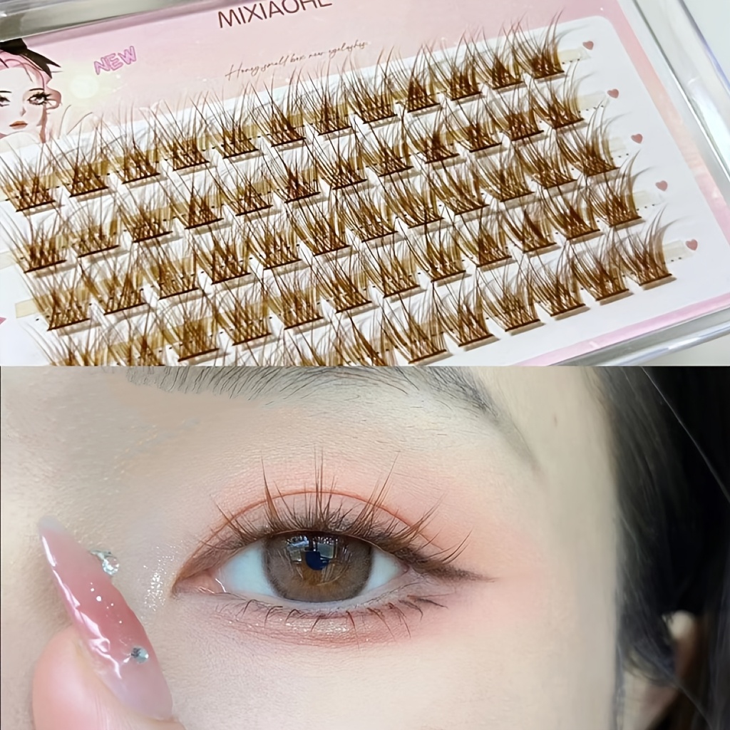 믹시아오허 컬러풀 속눈썹 60개 클러스터 간편하게 붙이 - Eyelash Extension Natural 리뷰 및 가격