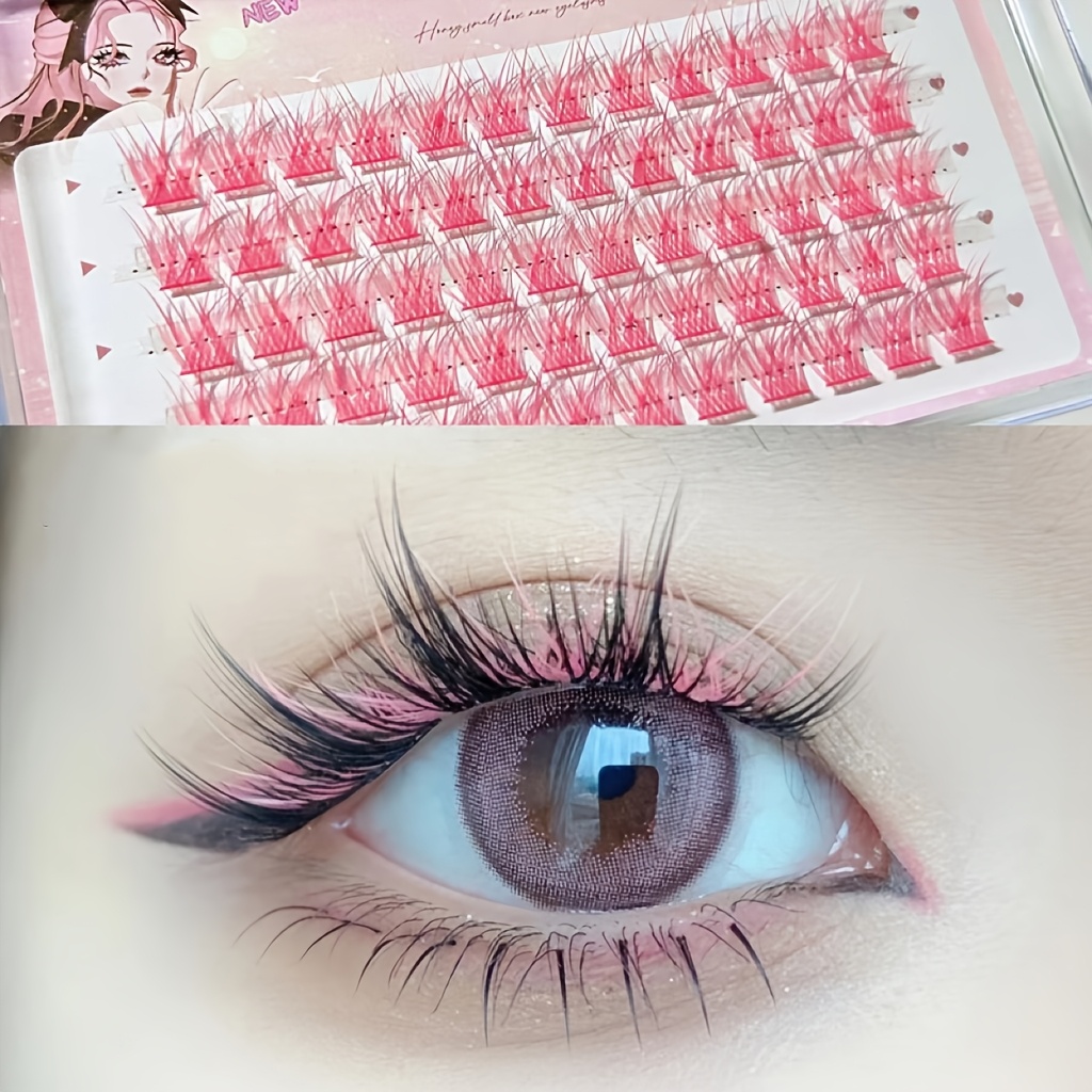 믹시아오허 컬러풀 속눈썹 60개 클러스터 간편하게 붙이 - Eyelash Extension Natural 리뷰 및 가격