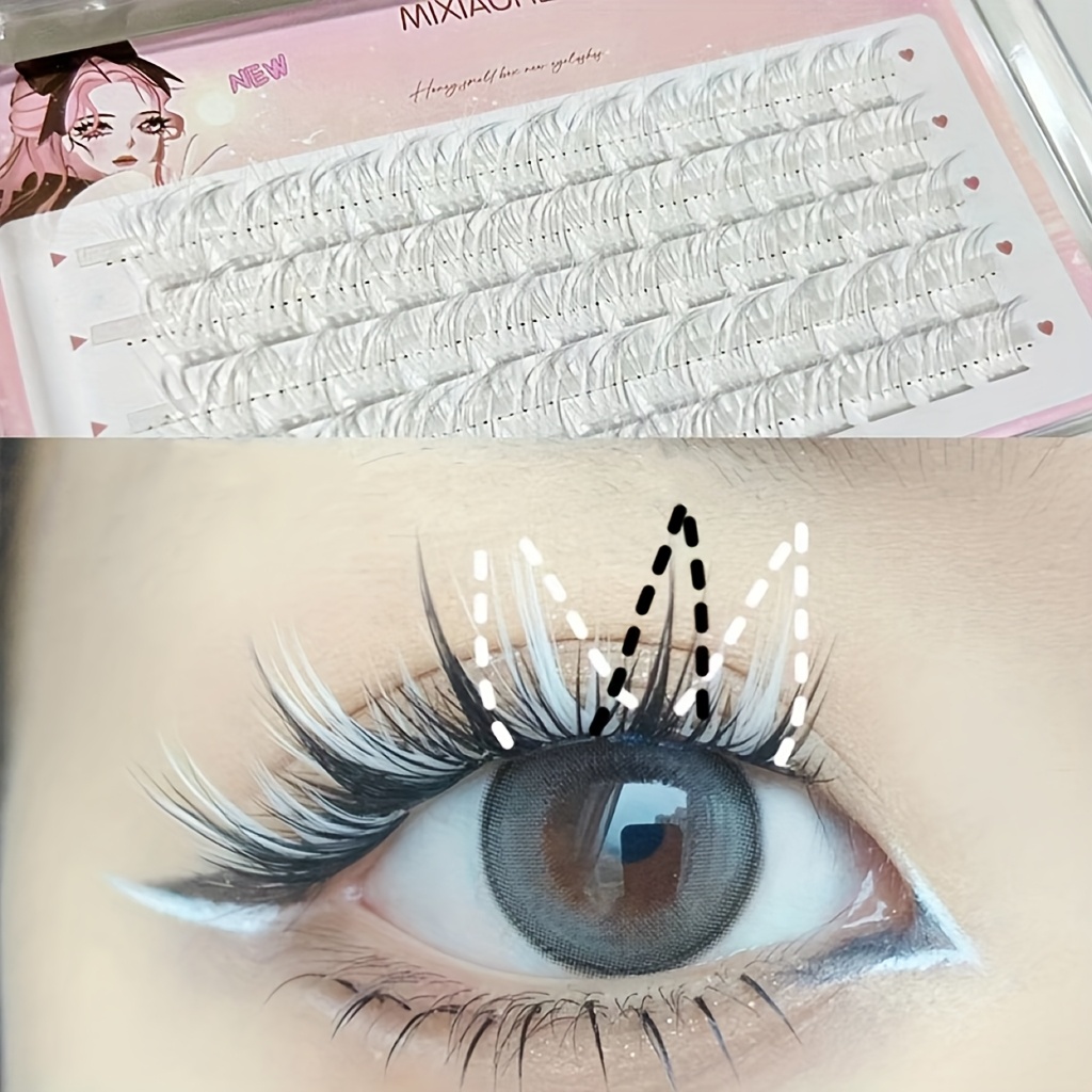 믹시아오허 컬러풀 속눈썹 60개 클러스터 간편하게 붙이 - Eyelash Extension Natural 리뷰 및 가격