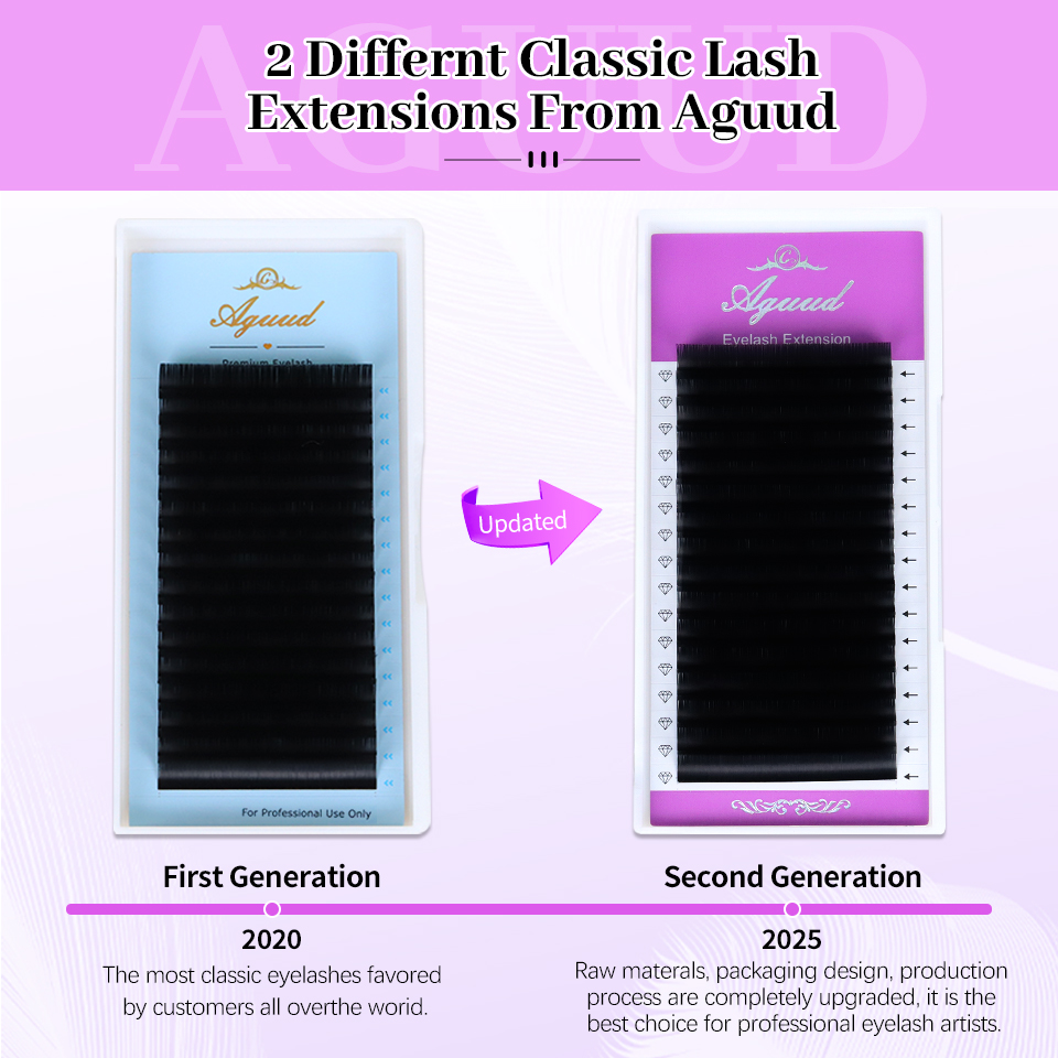 AGUUD 5 트레이/로트 NEW 슈퍼 매트 블랙 개별 - Eyelash Extension Supernatural 리뷰 및 가격